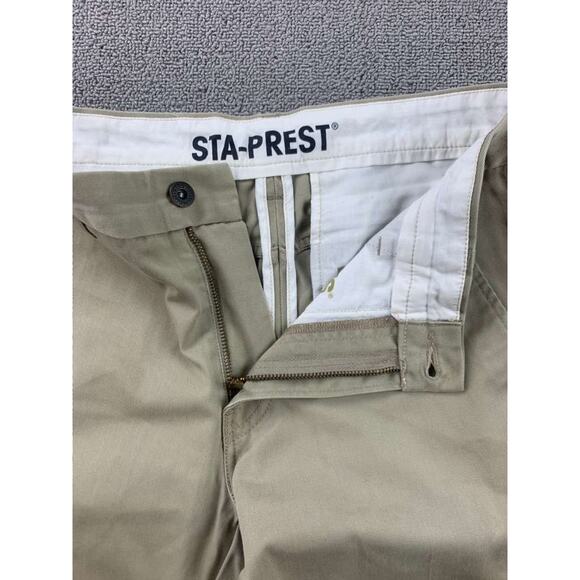 Levis Sta Prest-Pants Men 31x30 Khaki Cotton Work Wear Zip Fly Office Casual - Picture 8 of 11